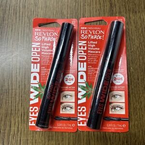 Revlon So Fierce Eyes Wide Open #101 Blackest Black‎ Mascara--Lot of 2